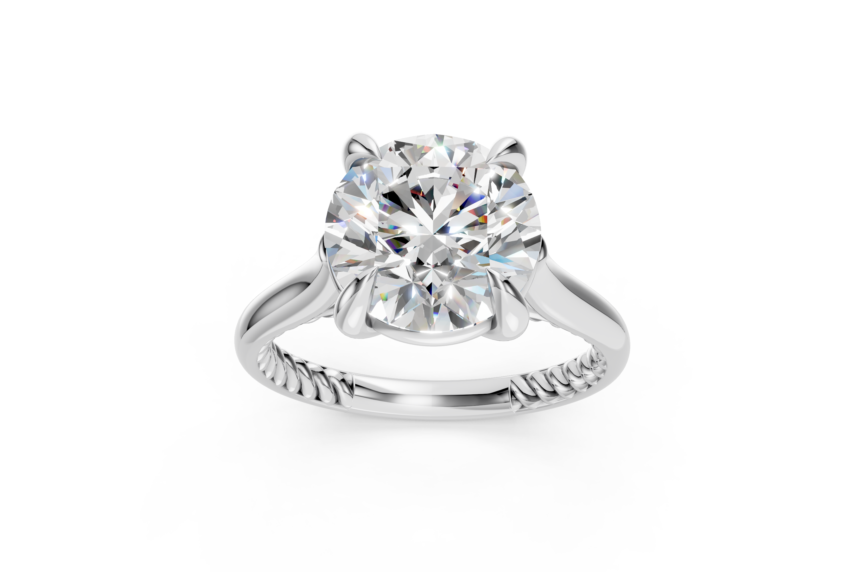 Timeless White Platinum Oval Solitaire Diamond Ring